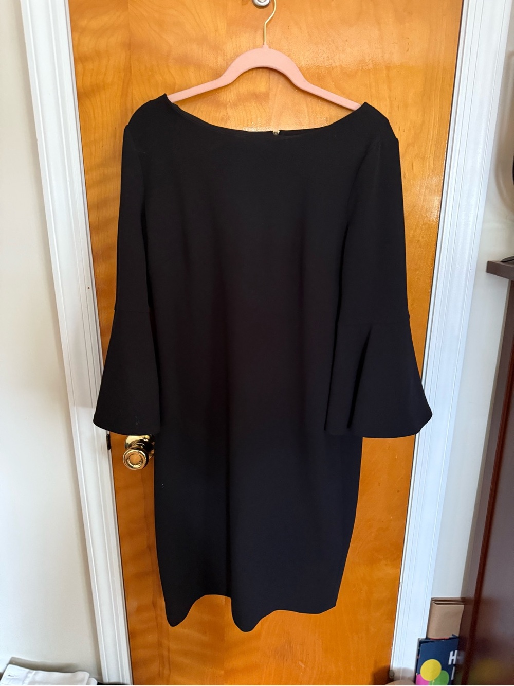 Calvin Klein Black Bell Sleeve Shift Dress